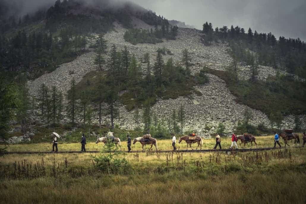 Säumerzug auf dem Stockalperweg